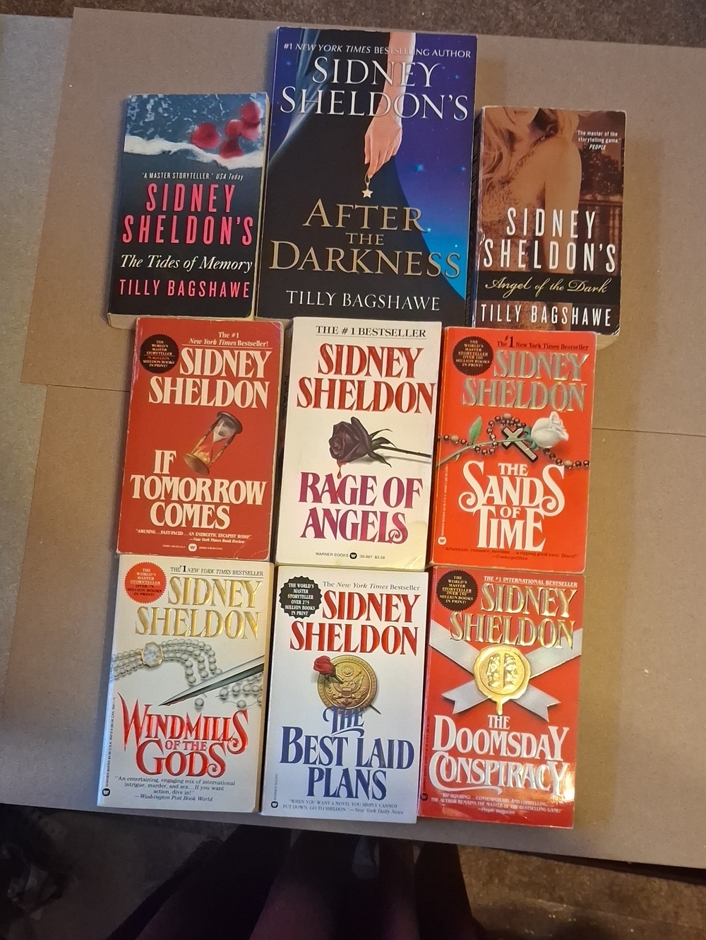9 Paperback Book Set By Sidney Sheldon